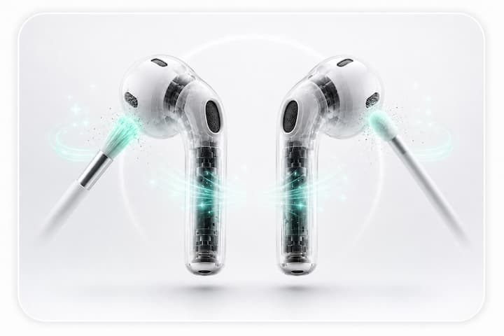 Limpeza e higienização técnica dos AirPods