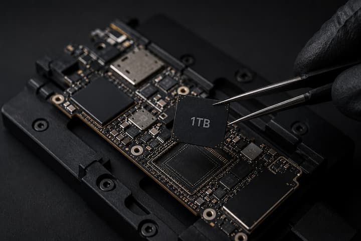 Aumento de armazenamento para 1 TB